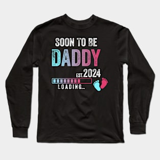 Soon To Be Daddy Est.2024 New Dad Pregnancy Father's Day Long Sleeve T-Shirt